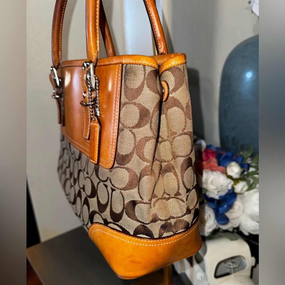 Coach Hampton Signature C top zip carryall Satchel 2004 Vintage - EUC - Picture 11 of 16